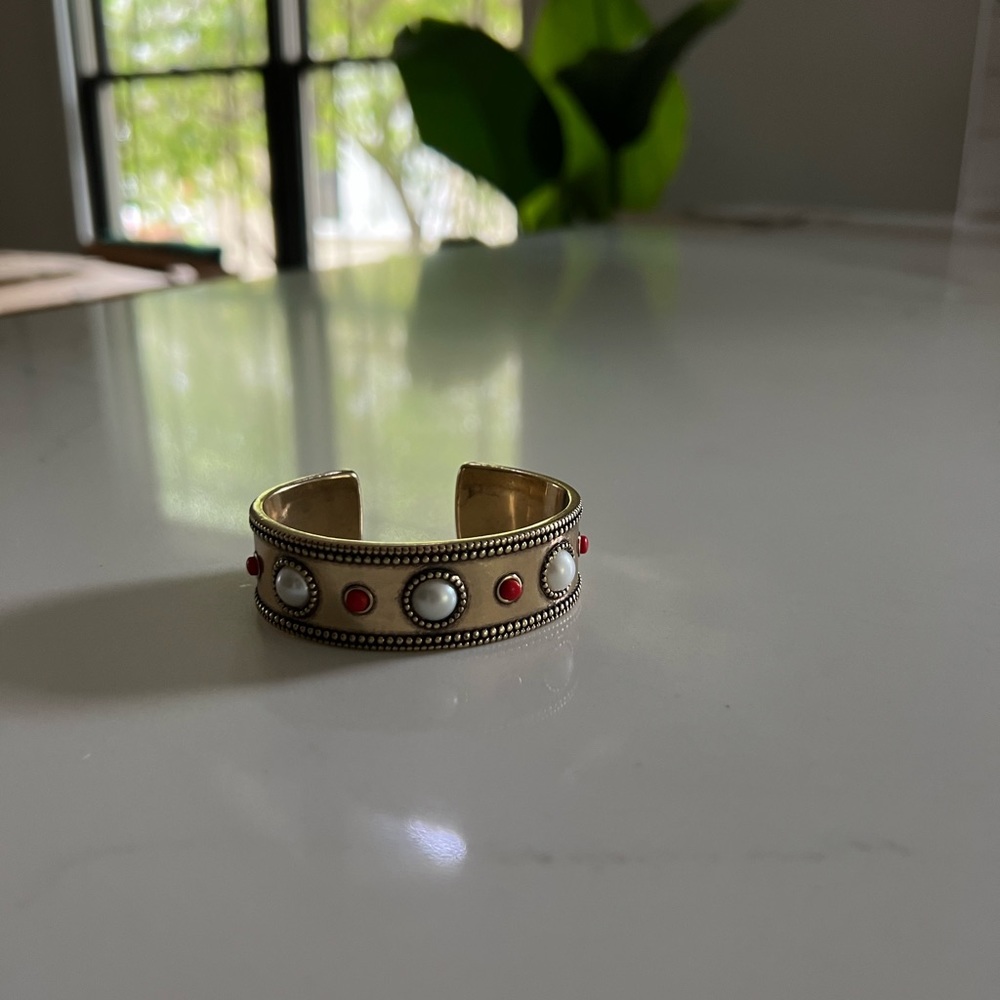 Lucky Brand Gold & Red Cuff